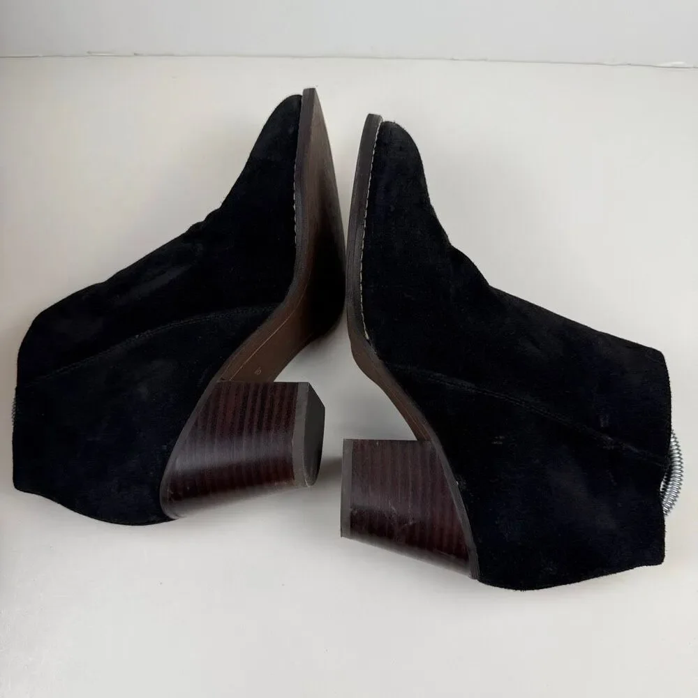 Sam Edelman Macon Black Suede Ankle‎ Boots Size 9.5